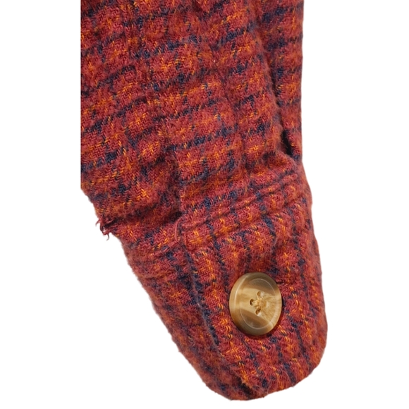 American Eagle maroon crop flannel size M - Picture 5 of 8